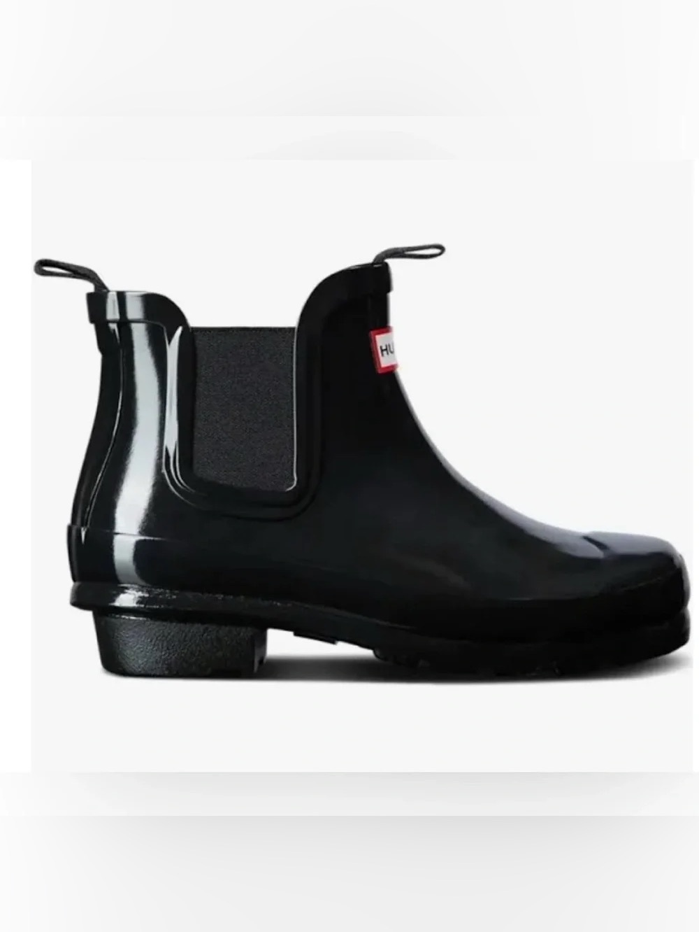 Hunter Original Chelsea Rain Ankle Boots | Black High Gloss - Picture 8 of 8